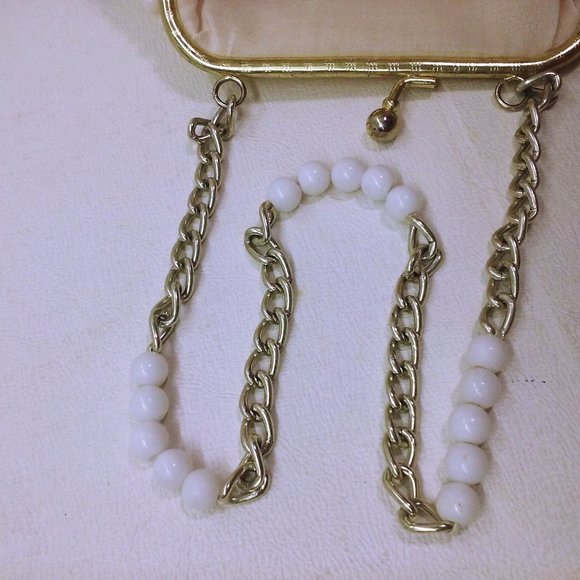 Vintage 60s-70s John Wind Hong Kong Beaded Evening Handbag 9x7 Hinged KissLock - Picture 9 of 14